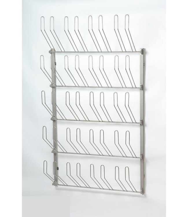 Set di guide a parete per scaffalature per scarpe, stivali e guanti