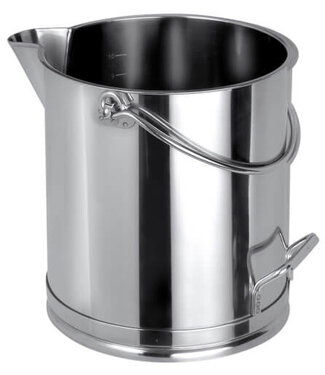 Behälter und Zubehöhr Seau cylindrique avec bec verseur, acier inoxydable V2A