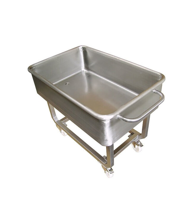 Wannenwagen, gerundete Ausführung aus Edelstahl