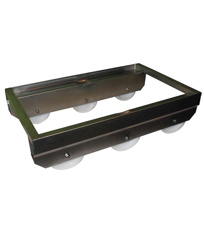 Carrello a 6 ruote in acciaio inox