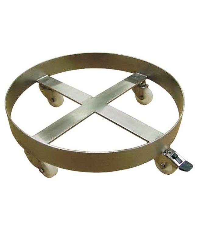 Carrello portacontenitori rotondo  piccolo, Ø 340 mm in acciaio inox