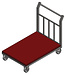 Carrello di trasporto a piattaforma in acciaio inox & plastica (HDPE 500)
