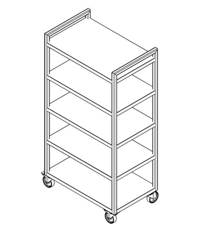 Regalwagen aus Edelstahl