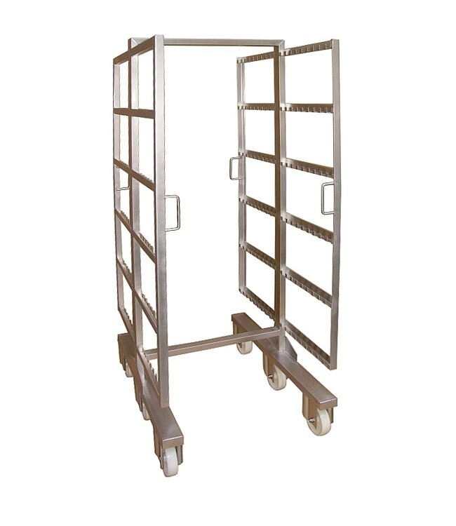 Carrello per fumatori a forma di H in acciaio inox