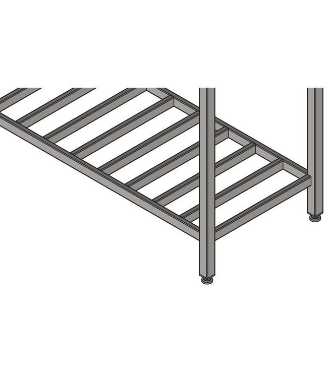 Spültisch 1 Becken aus Edelstahl