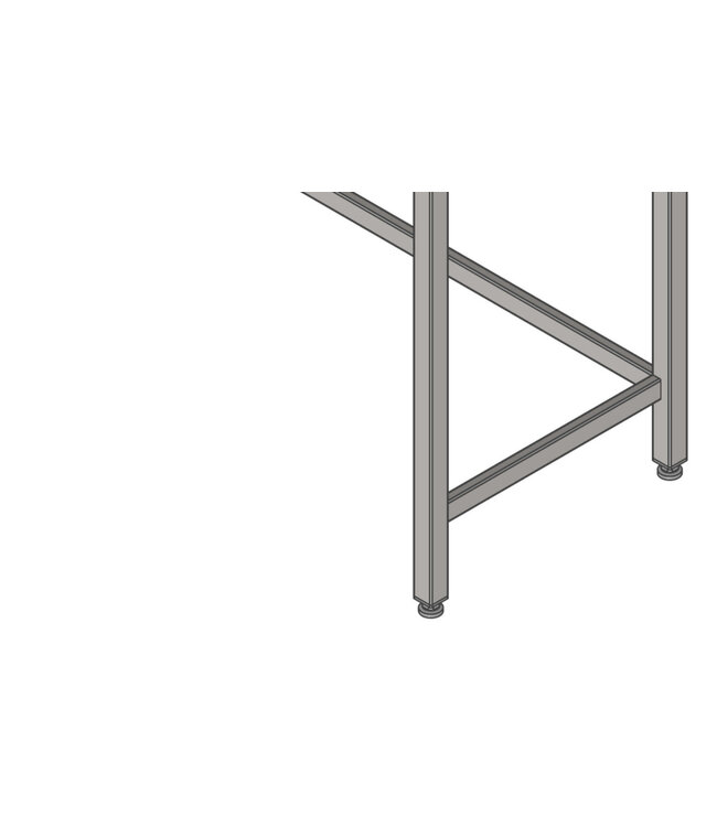 Spültisch mit Schubladenstock aus Edelstahl