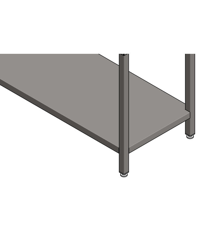 Spültisch mit Schubladenstock aus Edelstahl