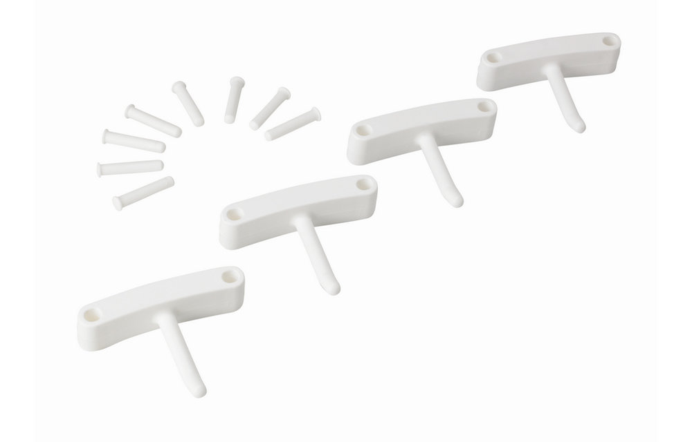 Vikan 4 crochets pour supports 1017 et 1018, 140 mm