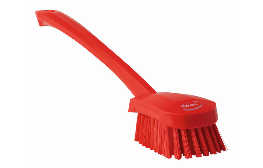 Vikan Brosse à main, manche long, 415 mm, Dur