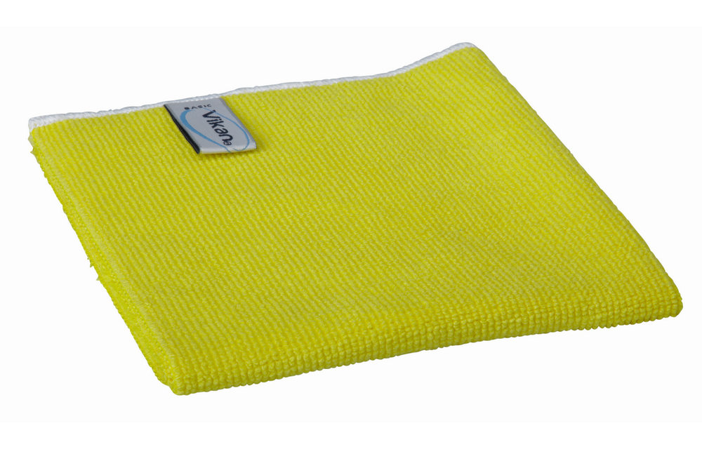 Vikan Tissu Basic en microfibres, 40 x 40 cm, Jaune (Pack à 5 Stück)