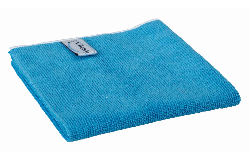 Vikan Tissu Basic en microfibres, 40 x 40 cm, Bleu (Pack à 5 Stück)