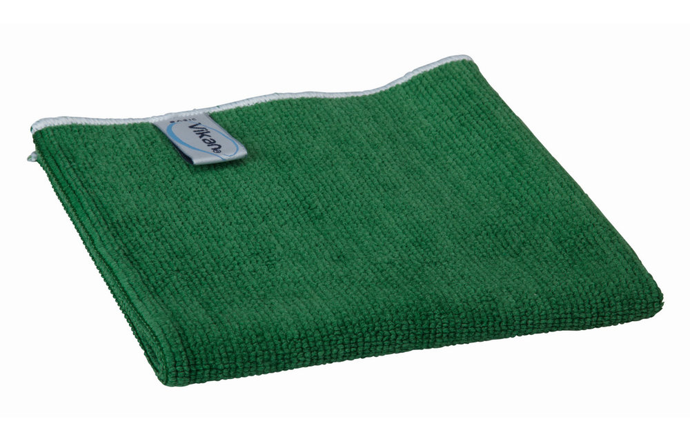 Vikan Tissu Basic en microfibres, 40 x 40 cm, Vert (Pack à 5 Stück)