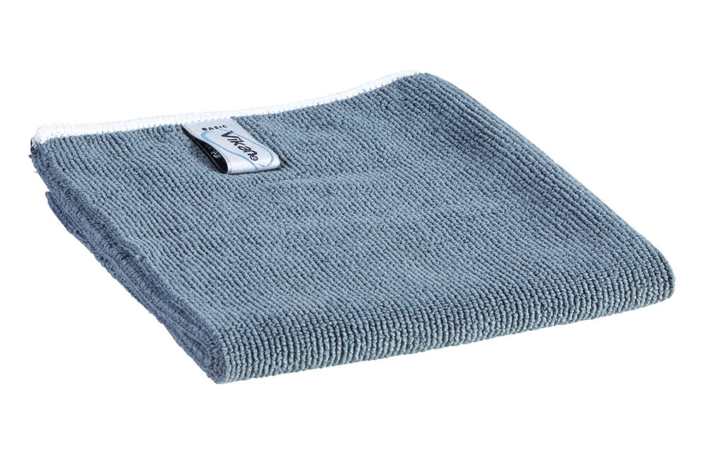 Vikan Tissu Basic en microfibres , 32 x 32 cm, Grise (Pack à 5 Stück)