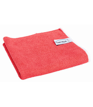 Vikan Mikrofaser Reinigung Tissu Original en micro fibres, 32 x 32 cm Rouge (Pack à 5 Stück)