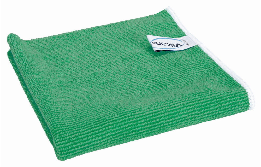 Vikan Tissu Original en micro fibres, 32 x 32 cm Vert (Pack à 5 Stück)