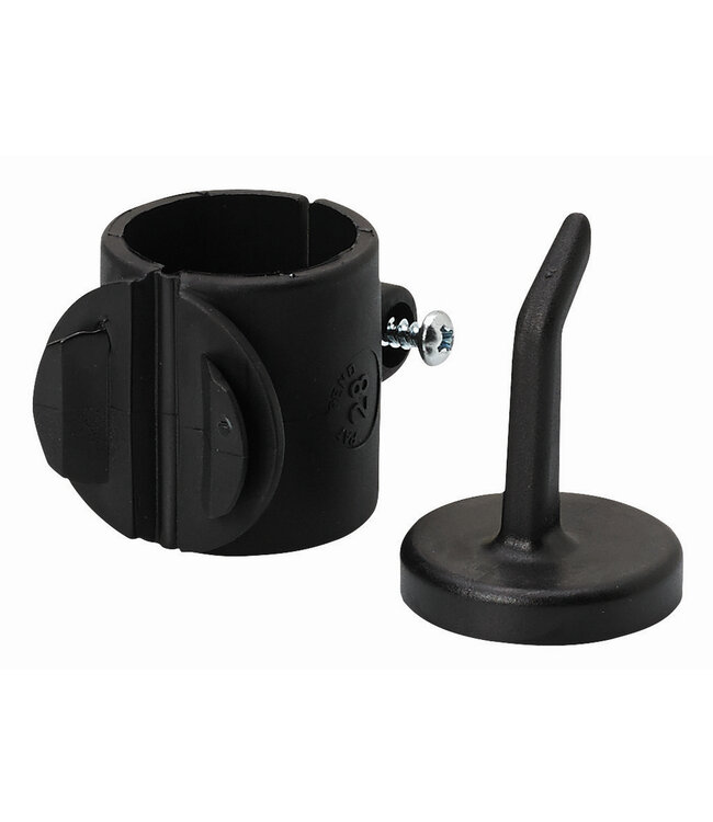 Vikan Hook with Ø28 mm Clamps, Noir