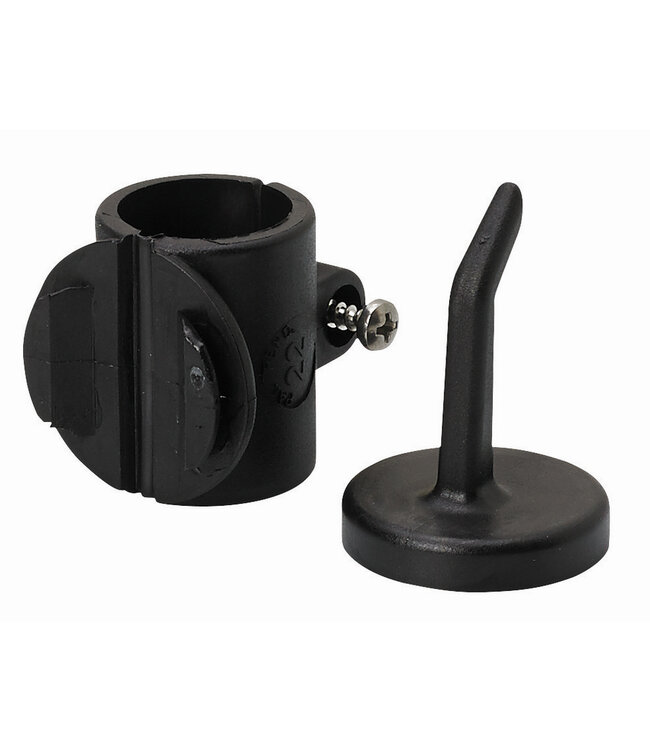 Vikan Hook with Ø22 mm Clamps, Noir