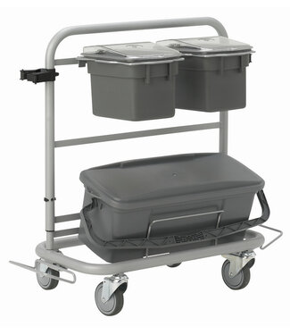 Vikan Mikrofaser Reinigung Carrello per la pulizia Slimliner, 40 cm, Grigio