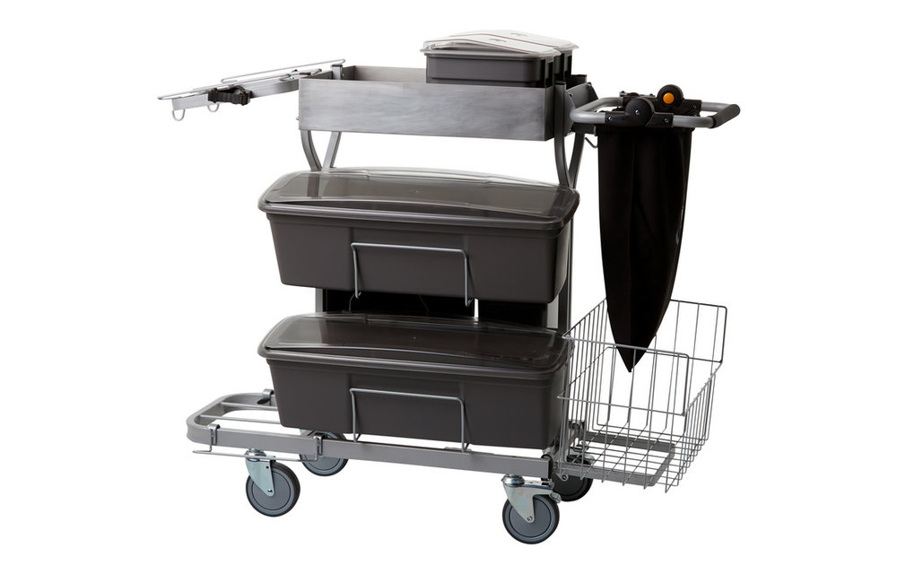 Vikan Reinigungswagen Kompakt Plus, 60 cm, Grau