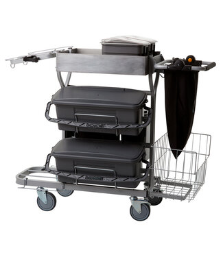 Vikan Mikrofaser Reinigung Carrello per la pulizia Compact Plus , 40 cm, Grigio