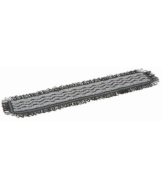 Vikan Mikrofaser Reinigung Damp 42 Dark Mikrofaser-Mopp, Klettbezug, 60 cm, Grau (Pack à 5 Stück)