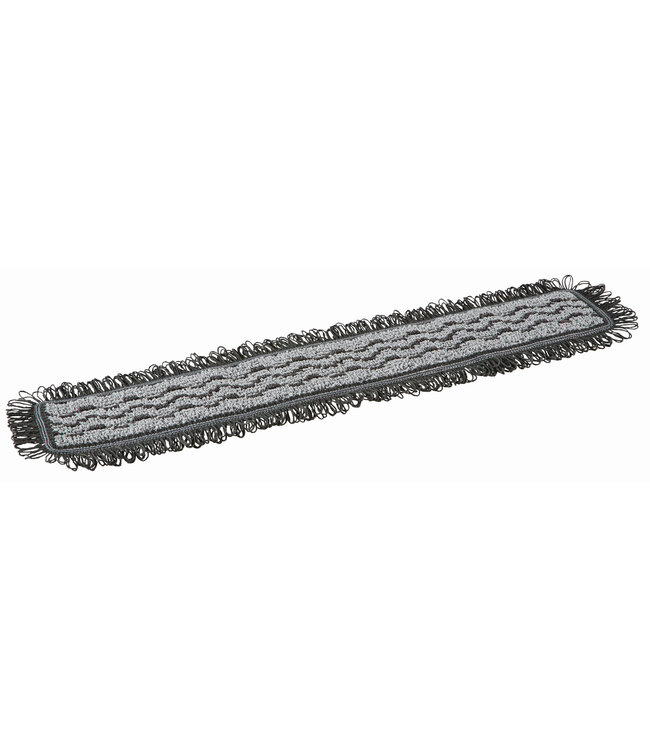 Vikan Damp 42 Dark Mikrofaser-Mopp, Klettbezug, 60 cm, Grau  (Pack à 5 Stück)