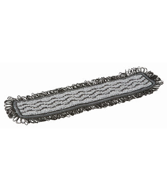 Vikan Mikrofaser Reinigung Damp 42 Dark Mikrofaser-Mopp, Klettbezug, 40 cm, Grau (Pack à 5 Stück)