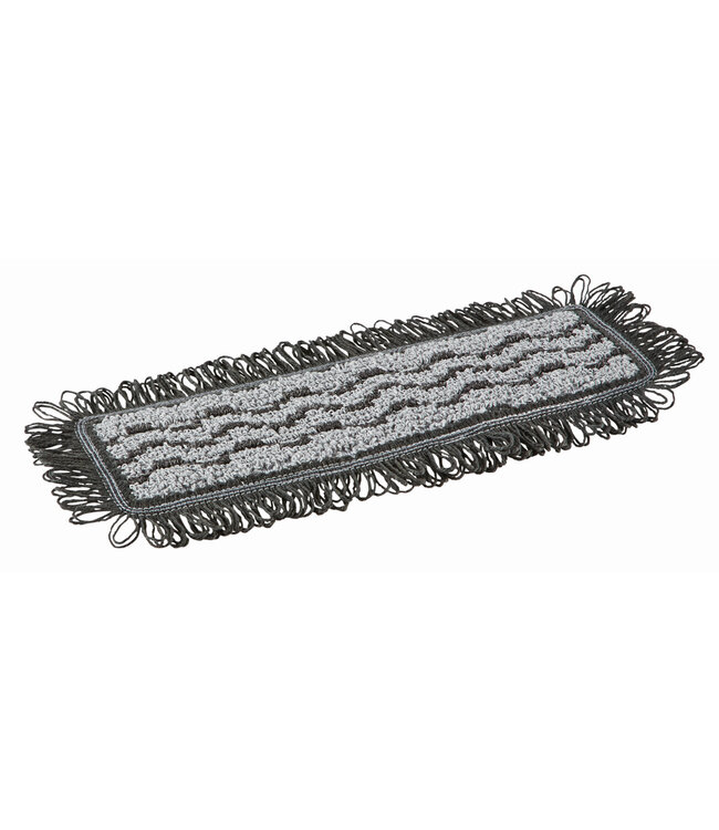 Vikan Damp 42 Dark Mikrofaser-Mopp, Klettbezug, 25 cm, Grau (Pack à 5 Stück)