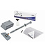 Vikan Mikrofaser Reinigung Easyshine Kit mit flexiblem Mopphalter, Grau