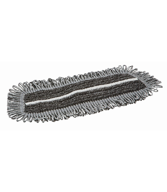 Vikan Damp 47 Dark Mikrofaser-Mopp, Klettbezug, 25 cm, Grau (Pack à 5 Stück)