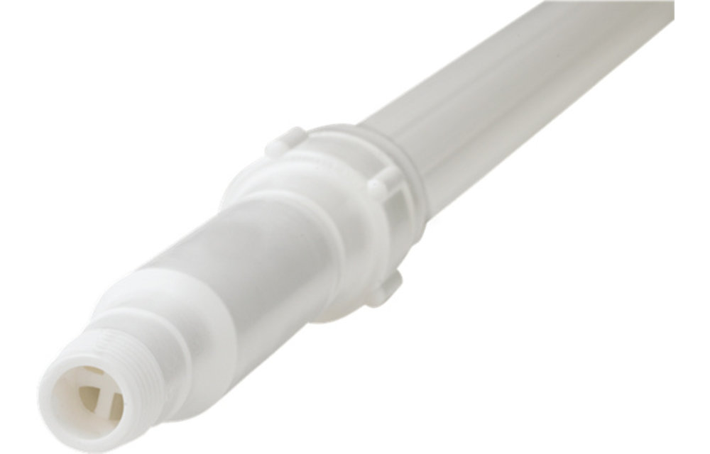 Vikan Ergonomischer Teleskopstiel mit Wasserdurchlauf, 1615 - 2780 mm, Ø32 mm, Weiss