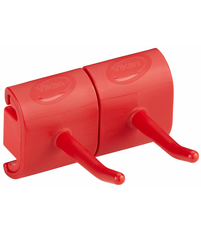 Vikan Hygienische Wandhalterung, Doppelhakenmodul, 82 mm