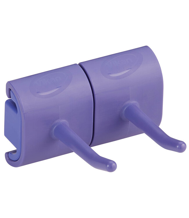 Vikan Hygienische Wandhalterung, Doppelhakenmodul, 82 mm