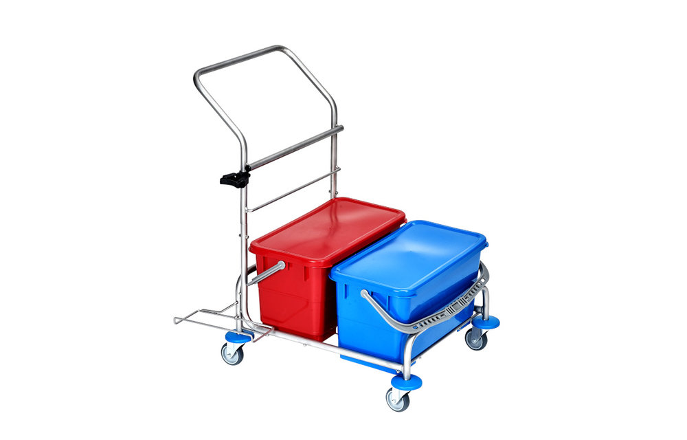 Chariot mop box inox