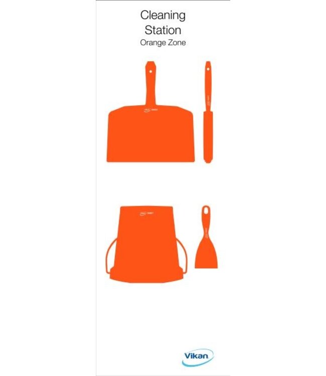 Vikan 5S Schattenwand, Wandmontage, H 1200 x B 400 mm