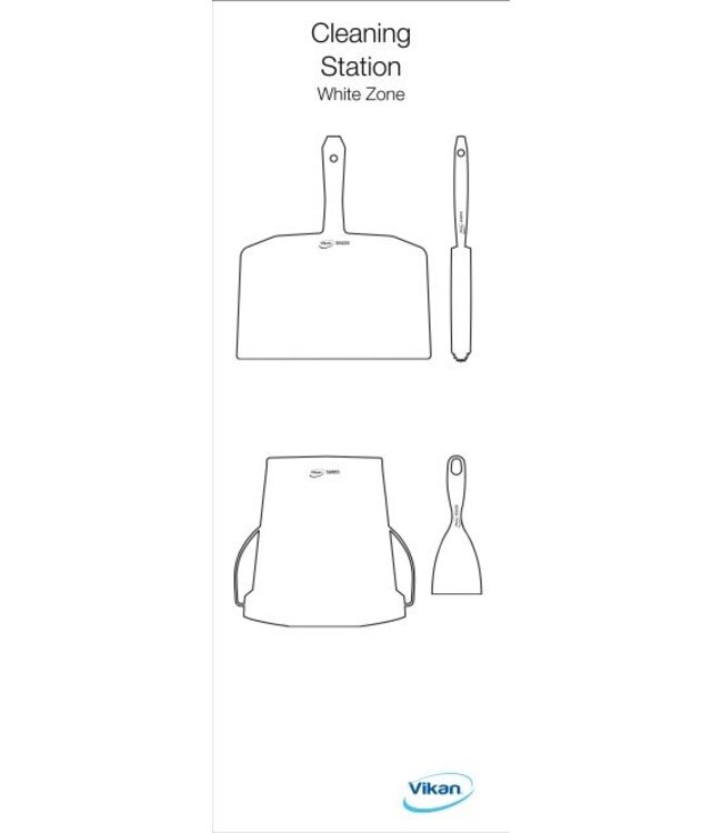 Vikan 5S Shadow board, versione da parete, A 1200 x L 400 mm