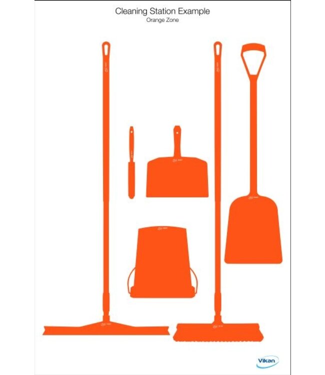 5S Shadow board, version mural, H 1700 x B 1150 mm