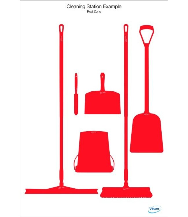 Vikan 5S Schattenwand, Wandmontage, H 1700 x B 1150 mm