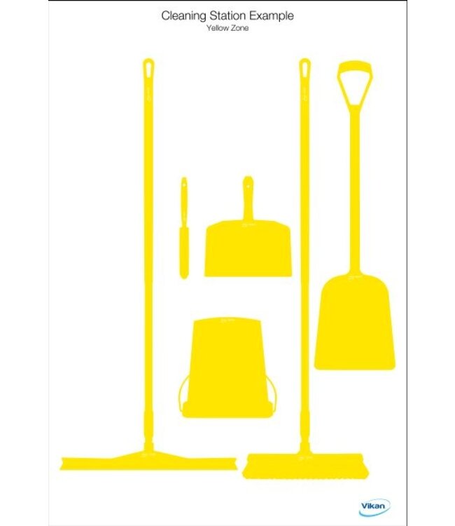 Vikan 5S Shadow board, versione da parete, A 1700 x L 1150 mm