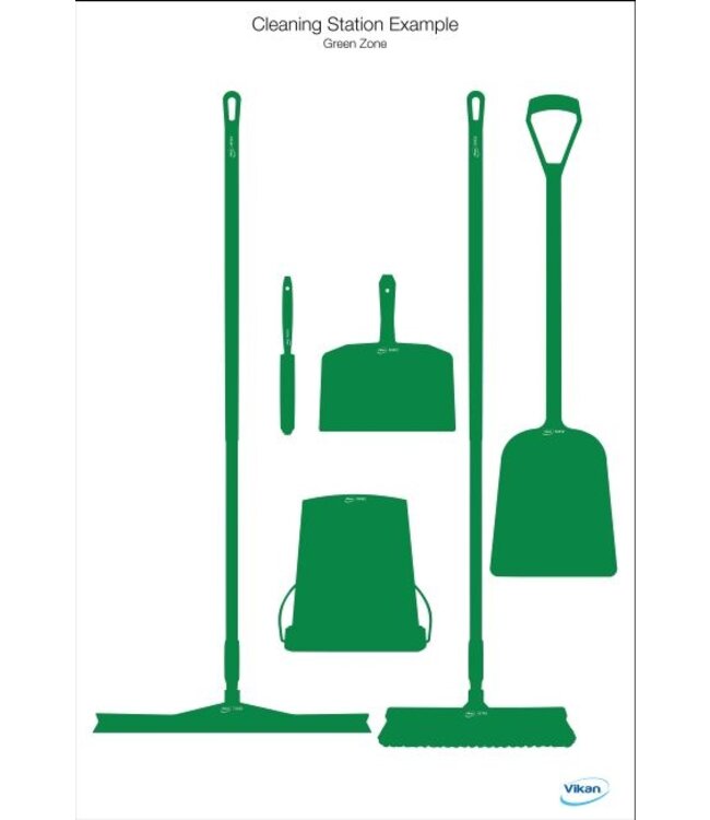 Vikan 5S Schattenwand, Wandmontage, H 1700 x B 1150 mm