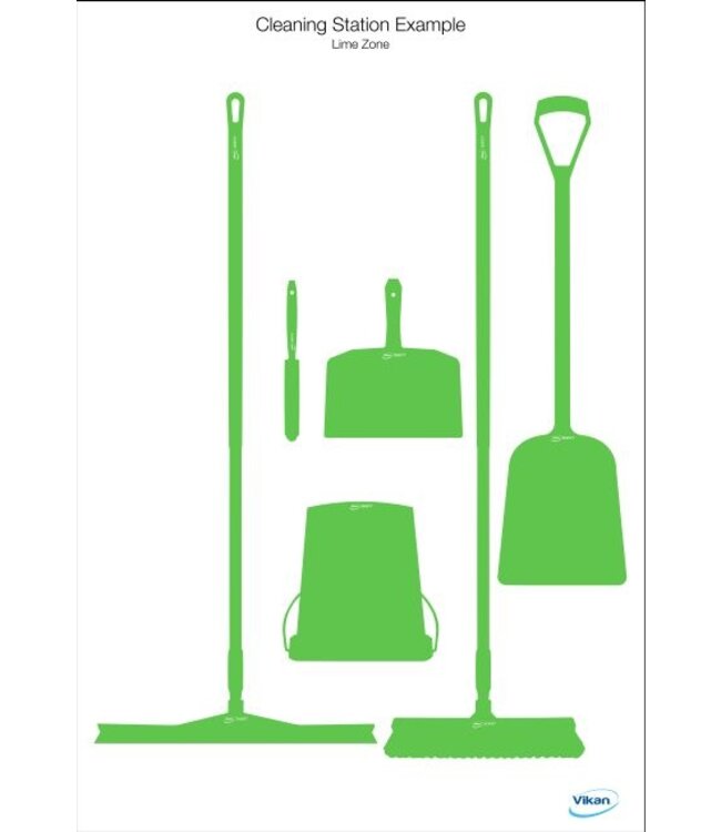 Vikan 5S Shadow board, version mural, H 1700 x L 1150 mm