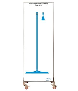 Vikan Hygiene Reinigungsgeräte Schattenwand fahrbar, H 2000 x B 750 mm