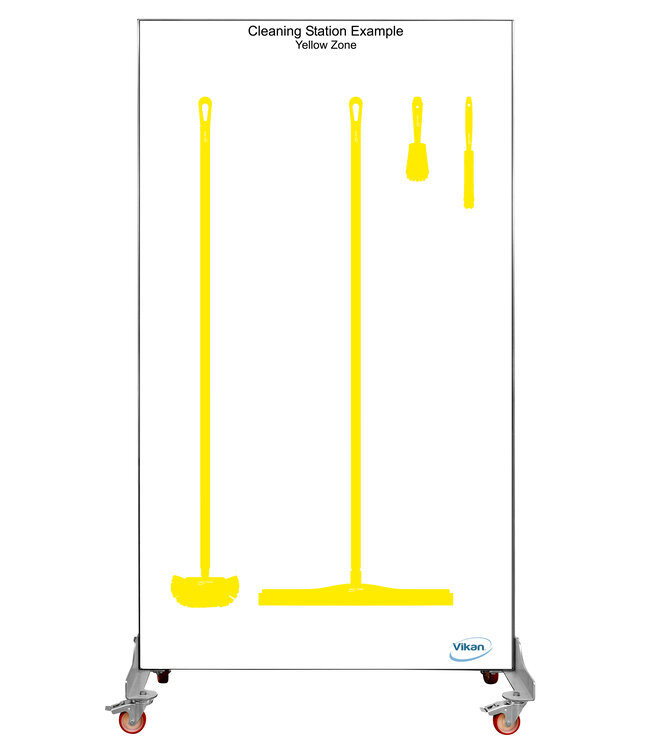 5S Shadow board unilaterale, versione mobile, H 2000 x B 1150 mm