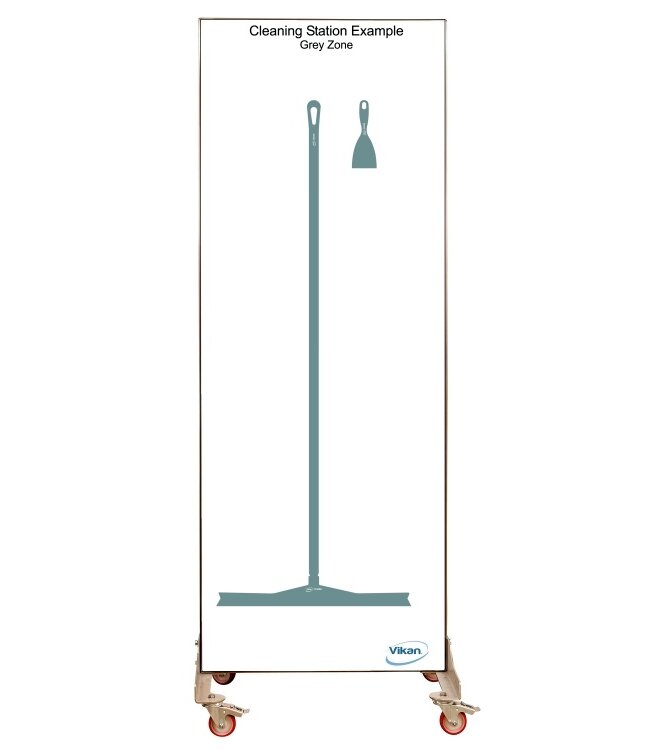 5S Shadow board, doppia faccia, versione mobile, H 2000 x B 750 mm