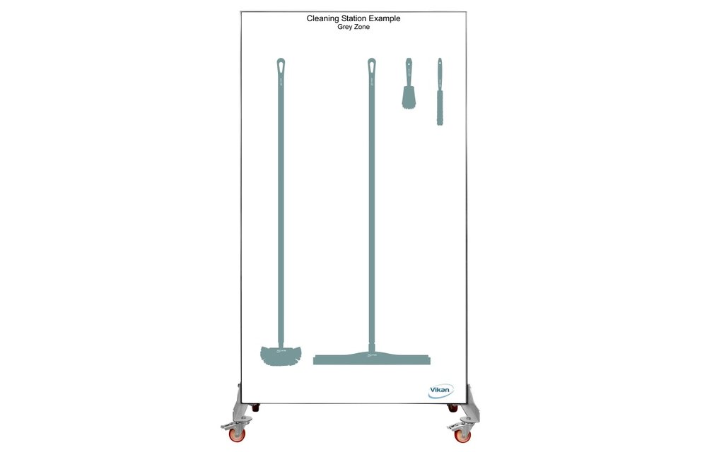 Shadow board, double face, version mobile , H 2000 x B 1150 mm