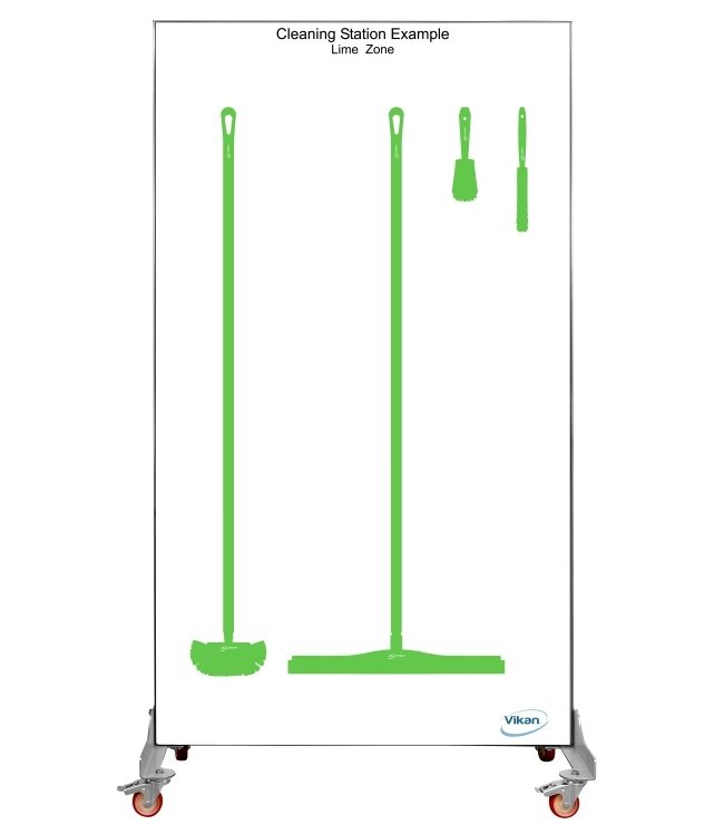 Vikan 5S Shadow board, doppia faccia, versione mobile, A 1990 x L 1150 mm