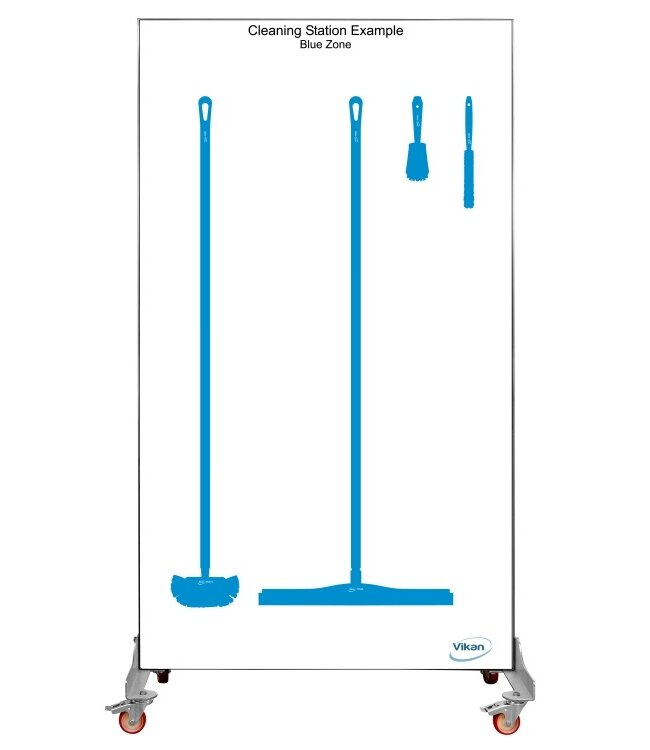 5S Shadow board, doppia faccia, versione mobile, H 2000 x B 1150 mm