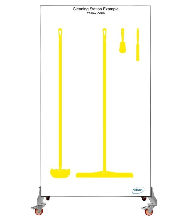 5S Shadow board, doppia faccia, versione mobile, H 2000 x B 1150 mm