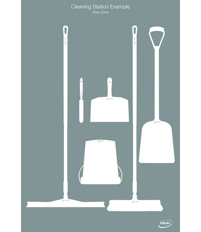 Vikan 5S Shadow board, versione da parete, A 1700 x L 1150 mm