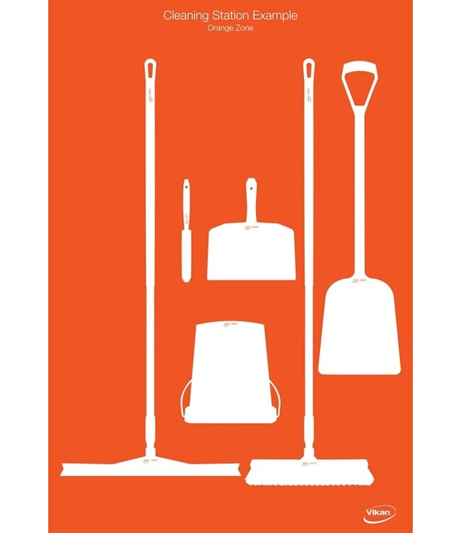 Vikan 5S Shadow board, versione da parete, A 1700 x L 1150 mm